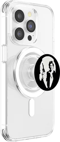 Vista 3 de Star Wars Millennium Falcon Han Solo Silhouette Fill PopSockets MagSafe PopGrip para iPhone