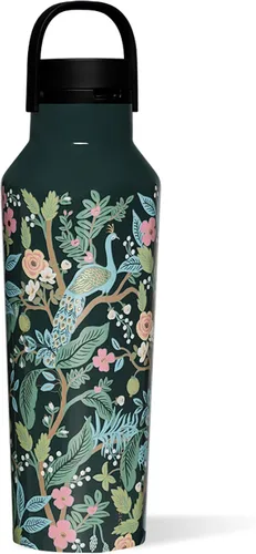 Vista 9 de Corkcicle Sport Canteen Botella de agua aislada de acero inoxidable para viajes y gimnasio, triple aislamiento, a prueba de fugas, mango plegable