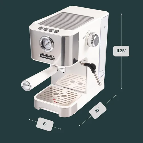 Vista 7 de Pantrymade Máquina de café expreso de 20 bar con espumador de leche