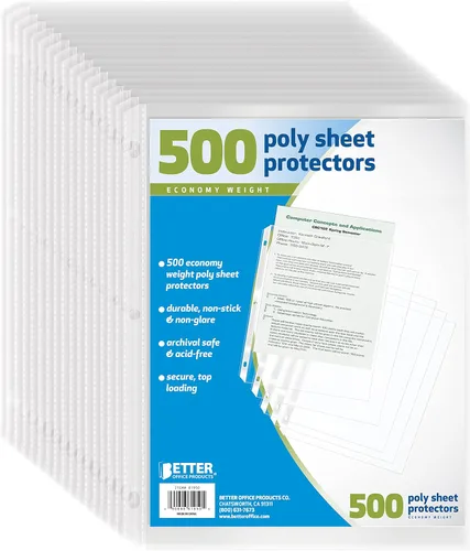 Vista 8 de Better Office Products Fundas de plástico para papel Better Office, 50