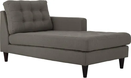 Vista 54 de Sofá esquinero Modway Empress, estilo de mediados de siglo, tapizado de tela en avena, Tela, Celeste