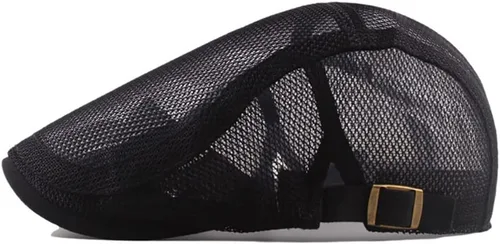 Vista 3 de elwow Gorra de camionero de malla plana de verano para hombre, gorra de camionero, gorra ajustable de hiedra