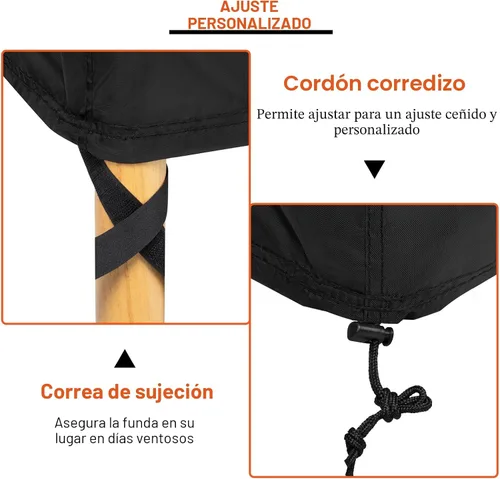 Vista 6 de Arcedo Funda para Silla de Descanso de Exterior Paquete de 2, Funda Impermeable para Muebles de Patio para Piscina y Playa Exterior, Protección
