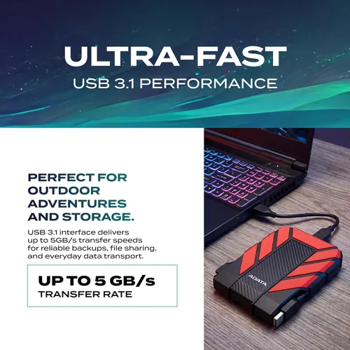 Vista 8 de ADATA Disco duro externo HD710 Pro, rojo, 2 TB