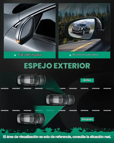 Vista 6 de SCITOO Espejos de visión lateral aptos para Chevy 2007-2013 para GMC Avalanche Silverado 1500 Suburban 1500 Suburban 1500 con flecha ámbar señal