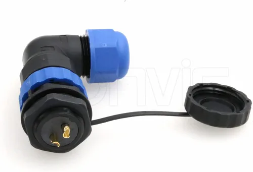 Vista 2 de SD20 2 Pin Aviación Conector Ángulo Recto 25A 380V Automotriz Plástico IP68 Enchufe Impermeable Enchufe Macho Hembra Eléctrico Montaje Posterior
