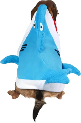 Vista 3 de Rubies Costume Company, Disfraz de tiburón para mascotas, S, Azul, blanco