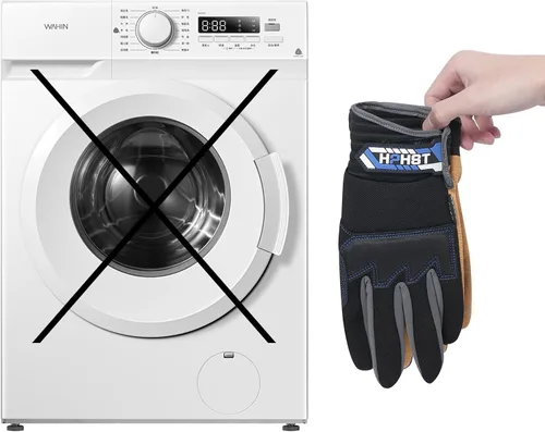 Vista 8 de Guantes de trabajo Mecánico de cuero Guante de construcción de trabajo para pantalla táctil