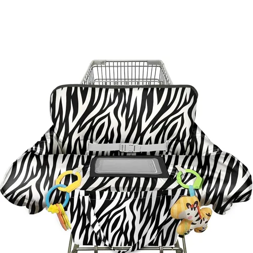 Vista 9 de Funda para carrito de compras para bebé 2 en 1 Funda para silla alta con arnés de seguridad Multifuncional Patrón de manchas blancas Cubiertas
