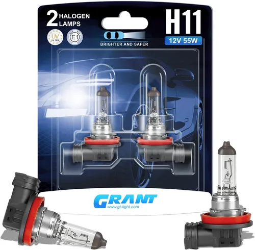 Vista 10 de GRANT H1 Bombillas halógenas para faros delanteros, paquete de 2 bombillas de repuesto de haz alto y bajo y niebla, bombillas de alto rendimiento