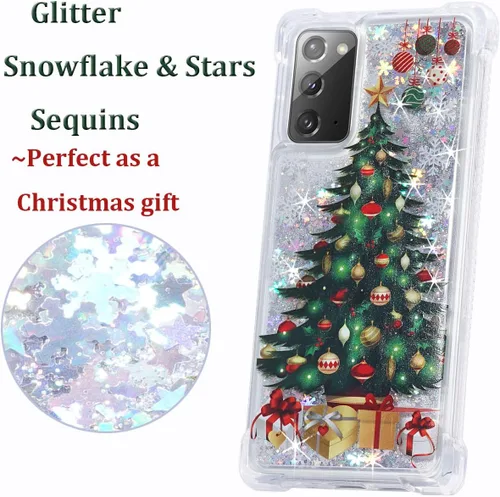 Vista 2 de Funda para Galaxy Note 20, con purpurina flotante líquida y suave, cojín de TPU suave de lujo, a la moda, linda funda para Samsung Galaxy Note 20