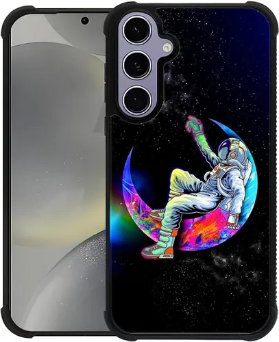 Vista 80 de ZHEGAILIAN Funda compatible con Samsung Galaxy S21, funda de vidrio orgánico para niñas, mujeres y hombres, diseño de cuatro esquinas, antiarañazos