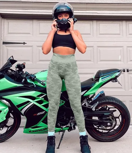 Vista 5 de YVYVLOLO Women High Waist Workout Gym Butt Lift Seamless Leggings Yoga Pants Tights