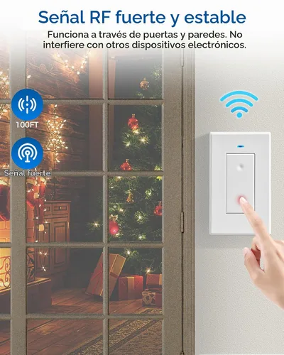 Vista 4 de Salida de Control Remoto, Interruptor de Luz Inalámbrico WILAWELS, Interruptores de Luz Remotos Desmontables, Interruptor de Salida Remoto