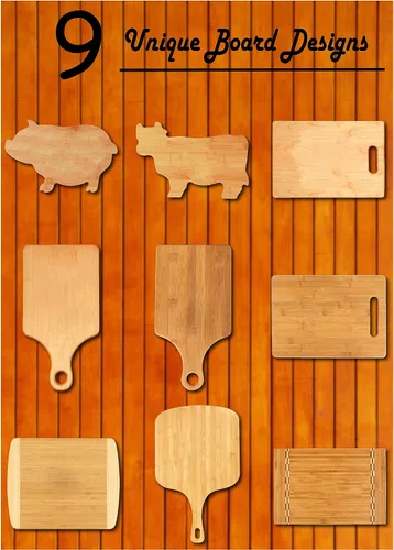 Vista 5 de Tabla de cortar de bambú, personalizable con tu propio texto, diseña tu propia tabla, regalo personalizado, Diseño 08