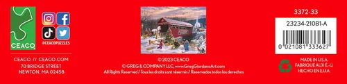 Vista 7 de Ceaco - Navidad clásica - Granero rojo - Rompecabezas de 1000 piezas