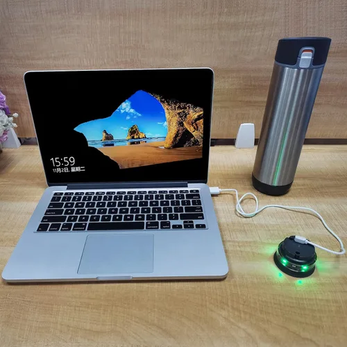 Vista 7 de FitTurn Cargador USB compatible con HidrateSpark Pro Acero/HidrateSpark Pro Smart Water Cup Reemplazo Cable de carga Cable de carga Negro y Blanco