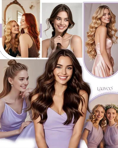 Vista 8 de LaaVoo Extensiones de cabello humano real con pinzas, extensiones de cabello humano negro azabache, extensiones de cabello liso y suave, 12