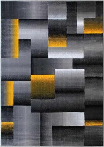 Vista 17 de Masada Rugs, Alfombra de Área Moderna Contemporánea, Azul Gris Negro (2 Pies X 3 Pies) Tapete