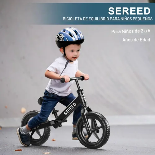 Vista 4 de SEREED Bicicleta de equilibrio para niños de 2 años, regalo para niños de 2 Negro