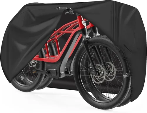 Vista 11 de Funda de bicicleta para 1 bicicleta, 600D, para almacenamiento al aire libre, impermeable y resistente, funda de bicicleta para bicicleta eléctrica