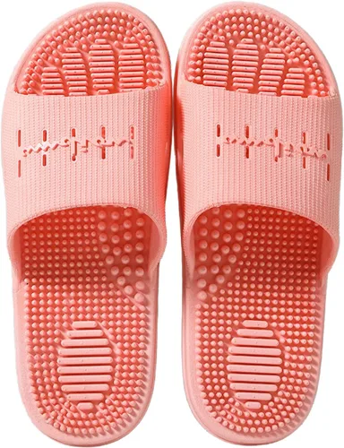 Vista 14 de Promociona la circulación sanguínea, cómodas pantuflas de masaje, pantuflas antideslizantes de fondo grueso, color negro, 40-41, sandalias