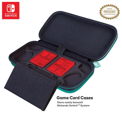 Vista 6 de Game Traveler Nintendo Switch Animal Crossing Case - Holds Switch OLED, Switch or Switch Lite, Adjustable Viewing Stand & Bonus Game Cases, Deluxe