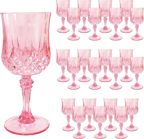 Vista 13 de 24 piezas de copas de vino de plástico negro, copas de vino de plástico reutilizables, copa negra tipo cáliz, vasos duraderos y resistentes que se