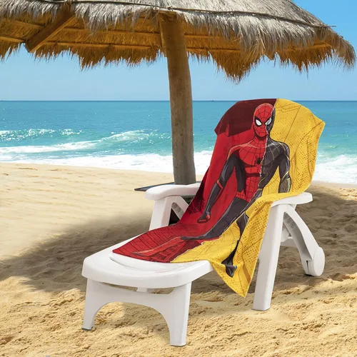 Vista 6 de Northwest Toalla de playa Spider-Man, 30 x 60 pulgadas, rojo dorado Rip Rojo Oro Rip