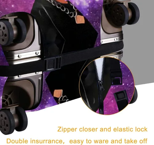 Vista 4 de Maleta De Viaje Protector Explosión Pelo Girl3 Elástica Protectora Lavable Cubierta De Equipaje Con Cremallera Oculta Adecuado Para, estilo9