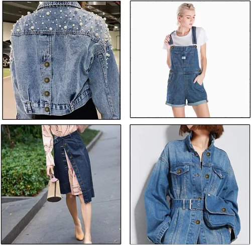 Vista 9 de YouOKLight Botones para jeans, 0.669 in sin clavos, botones de metal extraíbles de repuesto para reparación de remaches y destornilladores, 12
