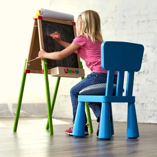 Vista 4 de Gaiam – cojín de equilibrio para niños, inflable Wobble Disco Cojín con silla sentado activo con Aguja para inflar