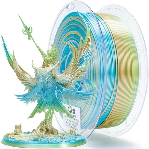 Vista 36 de ZIRO - Rápido cambio de color PLA, filamento de gradiente de color de 1.75mm, filamentos de PLA arcoíris brillantes, compatible con la mayoría