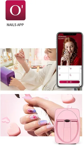 Vista 4 de Máquina de impresora de uñas inteligente automática móvil 3D pintada impresión casera juego de máquina de uñas paquete de uñas de gel de uñas