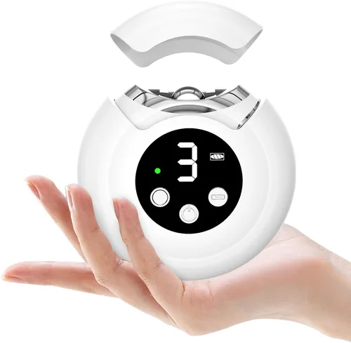 Vista 8 de Cortaúñas automático para personas mayores, cortaúñas eléctrico 3 en 1 con luz LED, batería recargable, cortaúñas para adultos, molinillo de uñas
