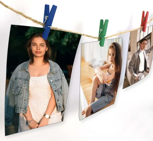 Vista 4 de 150 clips de pared para colgar fotos, manualidades, oficina, hogar, póster, bandera, resortes fuertes, pasadores de ropa pequeños, pinzas de madera