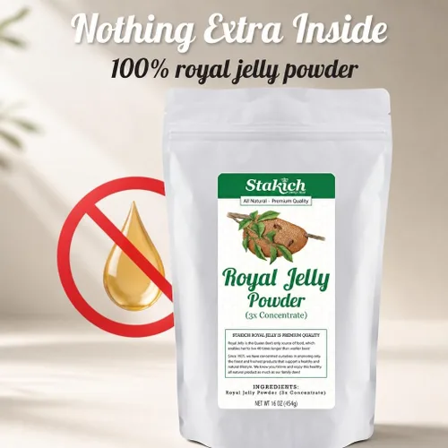 Vista 3 de Stakich Royal Jelly Powder - 3 concentrados, liofilizados, puro, 1 libra a granel