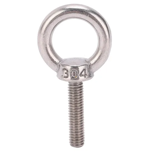 Vista 6 de Perno de ojo M6, pernos de ojo de elevación de maquinaria de acero inoxidable, pernos roscados de elevación de tornillo de anillo redondo, hardware