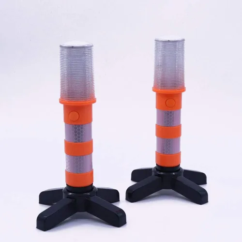 Vista 2 de Aolyty 2 luces LED de emergencia en carretera intermitentes rojo baliza de seguridad estroboscópica luz de advertencia de carretera Base magnética