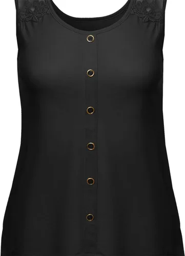 Vista 3 de Women's Soft Stretch Lace Contrast Tank Top