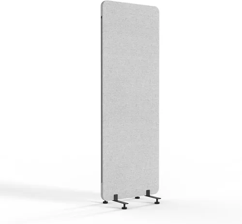 Vista 9 de VINGLI Divisor de habitación con pantalla, partición de privacidad independiente, paneles conectados con cremallera con ruedas, separador de espacio