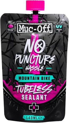 Vista 10 de Muc-Off Sellador sin cámara sin complicaciones de pinchazos, 1 litro, sellador avanzado para neumáticos de bicicleta con tinte trazador UV que sella