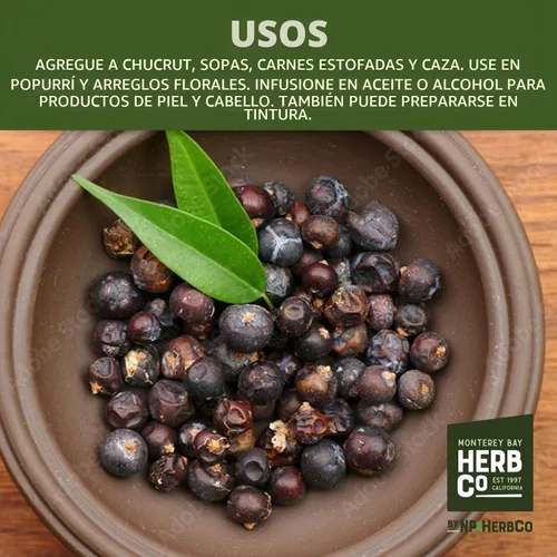 Vista 3 de MONTEREY BAY HERB CO Monterey Bay Herb Co. Bayas enteras de enebro Añadir a sopas, carnes estofadas y caza (1/4 libra)