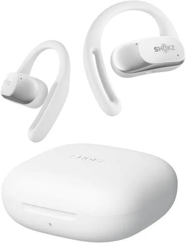 Vista 11 de SHOKZ OpenFit Air - Auriculares de oreja abierta, auriculares verdaderamente inalámbricos, resistentes al agua, ganchos seguros para uso diario