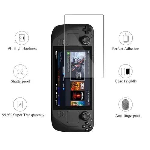 Vista 3 de Ailun Screen Protector for Steam Deck 7 Inch 2022 Tempered Glass Case Friendly 9H Hardness2Pack