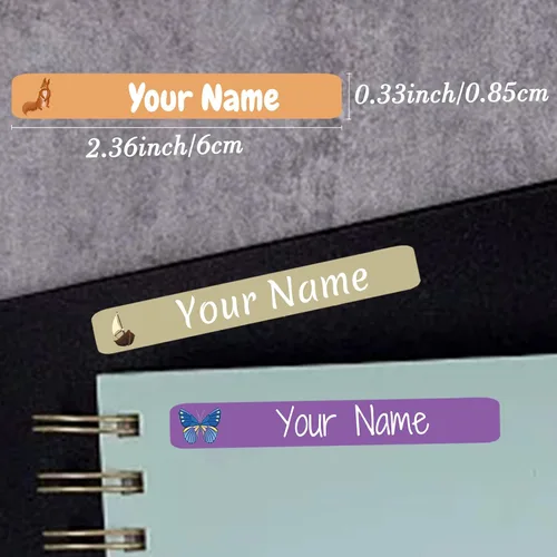 Vista 4 de 100 etiquetas de nombre personalizadas para niños, suministros escolares, calcomanías de nombre personalizadas para niños, impermeables, para Camión