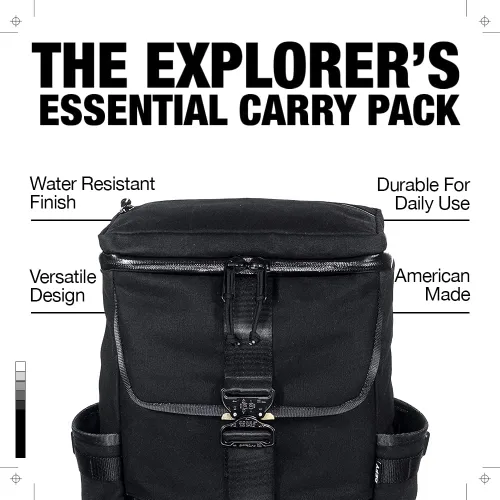 Vista 2 de DEFY Menace Backpack 2.0 Mochila de lona encerada Utilidad de 18 litros para hombres Bolsa tecnológica premium con funda para portátil de 16