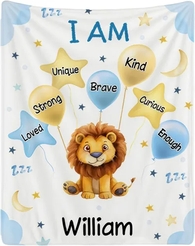 Vista 14 de Manta personalizada con nombre para adolescentes, niñas, niños, mantas de bebé personalizadas de franela ultra suave y acogedora, manta con nombre