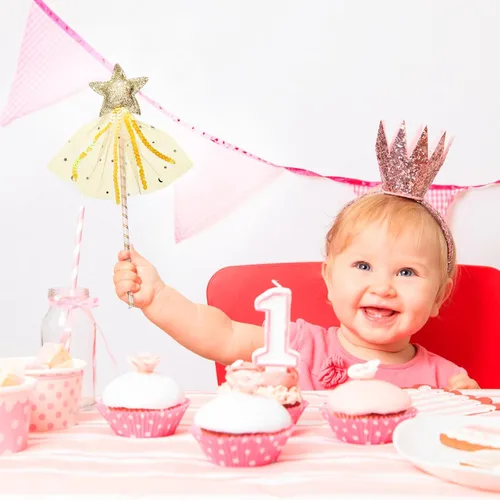 Vista 6 de Mezchi 12 varitas de princesa para niñas pequeñas, varita mágica de 12 pulgadas para niños, varita de hadas con purpurina, varitas de princesa