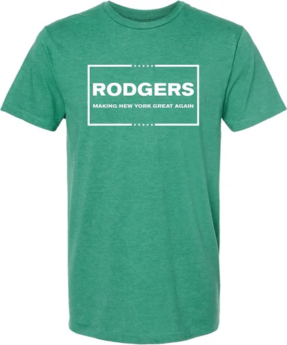 Vista 2 de Squatch King Threads Rodgers Making New York Great Again - Camiseta suave de lujo para hombre y mujer